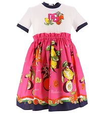 Dolce & Gabbana Kjole - Capri - Pink m. Citrusfrugter Dolce & Gabbana Kjole - Capri - Pink m. Citrusfrugter