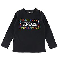 Versace Bluse - Sort m. Print