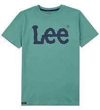 Lee T-shirt - Wobbly Graphic - Blue Spruce