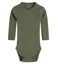 Hust and Claire Body l/ - Berry - Rib - Uld - Dusty Green