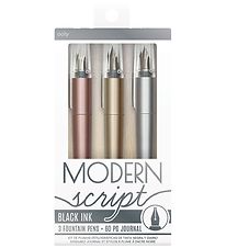 Ooly Fyldepen m. Notesbog - 3 Stk - Dual Tip Metallic Markers
