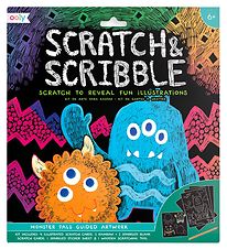 Ooly Scratch & Scribble Sæt - Monster Pals