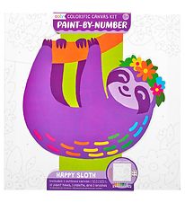Ooly Paint By Number Sæt - Happy Sloth