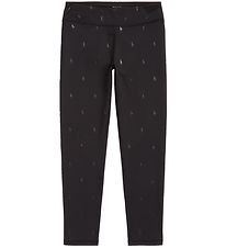 Polo Ralph Lauren Leggings - Sort m. Logoer