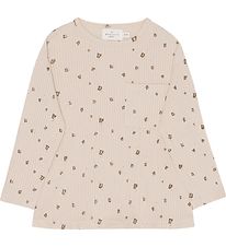 Monsieur Mini Bluse - Off White m. Chokolade