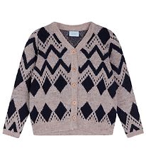 Noa Noa miniature Cardigan - Uld/Polyester - Nohr - Brown/Blue Noa Noa miniature Cardigan - Uld/Polyester - Nohr - Brown/Blue