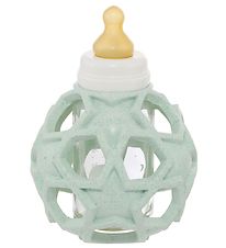Hevea Sutteflaske m. Stjernebold - Glas & Naturgummi - Mint