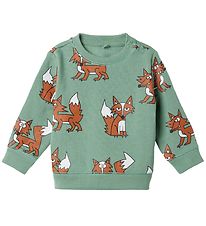 Stella McCartney Kids Sweatshirt - Støvet Grøn m. Ræve