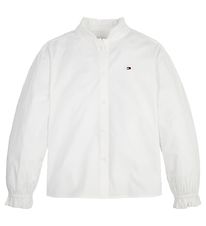 Tommy Hilfiger Skjorte - Ruffle - Hvid