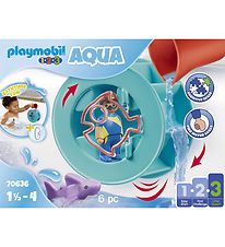 Playmobil 1.2.3 Aqua - Vandhjul Med Babyhaj - 70636 - 6 Dele
