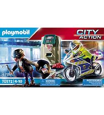 Playmobil City Action - Politimotorcykel: Forfølgelse Af Pengerø