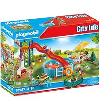 Playmobil City Life - Poolparty Med Rutsjebane - 70987 - 159 Del