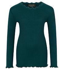 Rosemunde Bluse - Silke/Bomuld - Deep Sea