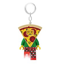 LEGO Nøglering m. Lommelygte - Lego Pizza Guy 