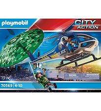 Playmobil City Action - Politihelikopter: Faldskrms-Forflgelse