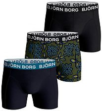 Björn Borg Boxershorts - 3-Pak - Grøn/Blå/Sort