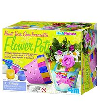 4M Blomsterkrukke - KidzMaker - Mal Din Egen Terracotta Flower P