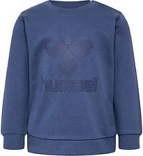 Hummel Sweatshirt - hmlFastwo Lime Sweatshirt - True Navy