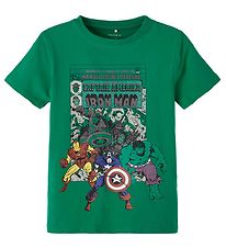Name It T-shirt - NkmNill Marvel - Lush Meadow
