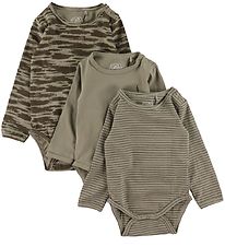 Petit by Sofie Schnoor Body l/ - 3-pak - Dusty Green