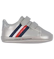 Tommy Hilfiger Skindfutter - Stribes Velcro - Silver