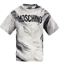 Moschino T-Shirt - Optical White/Grå