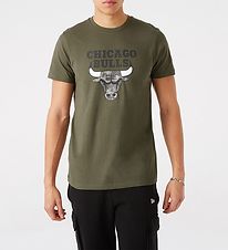 New Era T-Shirt - Chicago Bulls - Army Grn