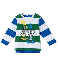 Stella McCartney Kids Bluse - Tube Paint - Grn/Bl/Hvidstribet