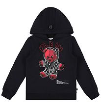 Philipp Plein Hættetrøje - Teddy Bear - Sort/Rød m. Silimisten Philipp Plein Hættetrøje - Teddy Bear - Sort/Rød m. Silimisten