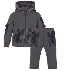 Emporio Armani Sweatst - Koksgr m. Camouflage