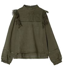 Zadig & Voltaire Bluse - Voltaire Squad - Khaki m. Blonder