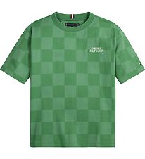 Tommy Hilfiger T-Shirt - Checker Board - Grøn/Checkerboard