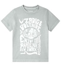 Zadig & Voltaire T-shirt - Silver Shades - Grå m. Hvid