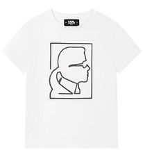 Karl Lagerfeld T-shirt - Tron - Hvid m. Sort