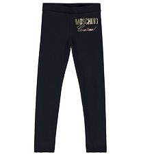 Moschino Leggings - Sort m. Guld