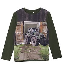 Minymo T-Shirt - Forest Night m. Traktor
