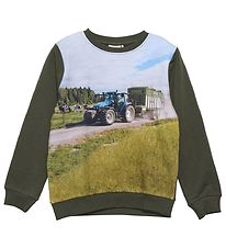 Minymo Sweatshirt - Forest Night m. Traktor