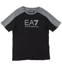 EA7 T-shirt - Sort m. Refleks/Grå