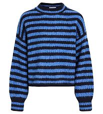 Grunt Bluse - Chlue Stripe Knitt - Navy
