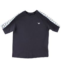 Emporio Armani T-shirt - Blue Navy m. Logostribe