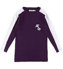 Add to Bag Bluse - Mørk Lilla m. Print