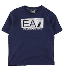 EA7 T-shirt - Navy m. Hvid