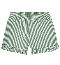 Tommy Hilfiger Shorts - Striped Ruffle Short - Spring Lime Strip
