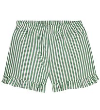 Tommy Hilfiger Shorts - Striped Ruffle Short - Spring Lime Strip Tommy Hilfiger Shorts - Striped Ruffle Short - Spring Lime Strip