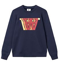 Wood Wood Sweatshirt - Tye Applique - Navy