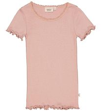 Wheat T-shirt - Rib - Lace - Rose Dawn