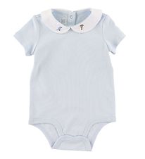 Polo Ralph Lauren Body k/æ - Baby Collection - Lyseblå m. Fugl