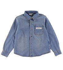 Moschino Skjorte - Denim - Bl m. Bamse