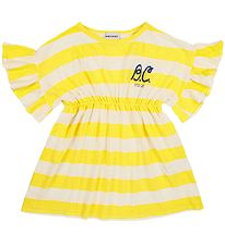 Bobo Choses Kjole - Yellow Stripes Ruffle - Gul/Hvid