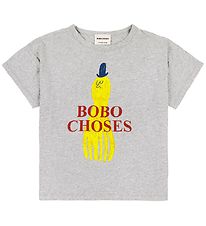 Bobo Choses T-shirt - Yellow Squid - Gråmeleret
